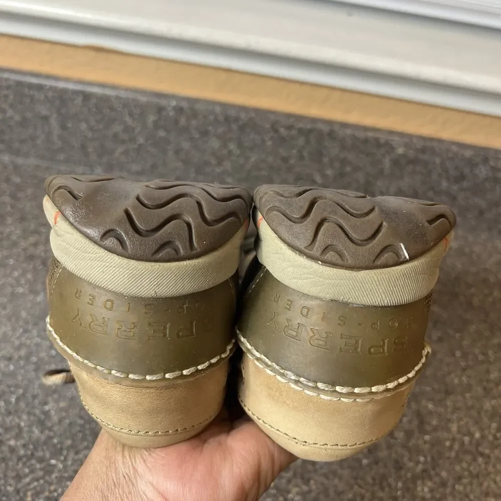 Sperry Boat Shoes Mens Sz 12 M 2-Eye Tan Leather Comfort Walking Driving Slip On